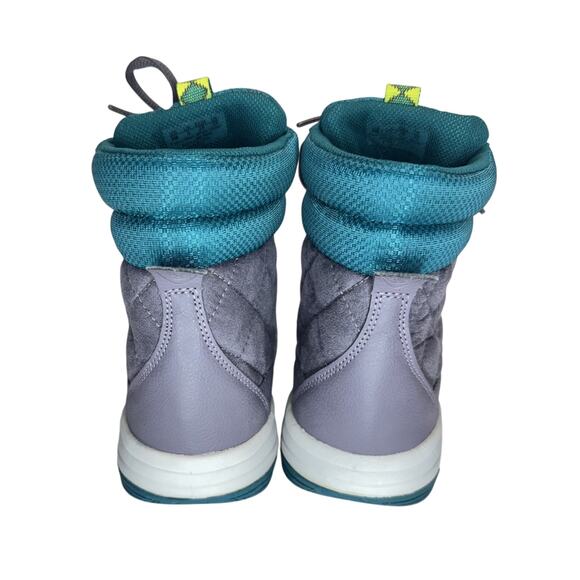 Ryka Aurora Boots Quilted Upper Hi Top Sneaker Gray/Teal Womens Sz 8 - Picture 5 of 10